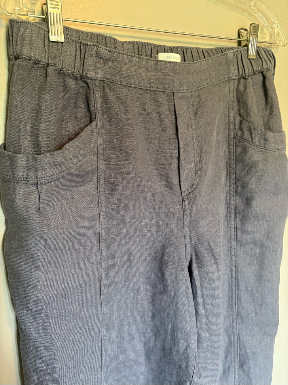 Cynthia Rowley 100% Linen Pull on Pants - Picture 2 of 5